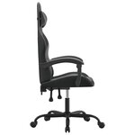 vidaXL Chaise de jeu Noir et gris Similicuir