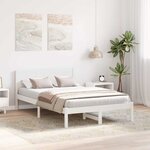 vidaXL Cadre de lit Blanc 120 x 190 cm Bois de pin massif