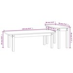 vidaXL Ensemble de tables basses 2 Pièces Blanc Bois massif de pin