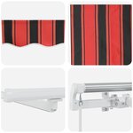 vidaXL Store Rétractable Manuel avec LED en Orange et Marron  500x300 cm