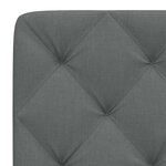 vidaXL Coussin de tête de lit gris foncé 140 cm tissu