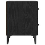 vidaXL Armoire de lit avec tiroir 2 Pièces Chêne noir 40 x 35 x 47.5 cm