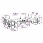 vidaXL Ensemble de canapé de jardin avec coussin Noir Aluminium