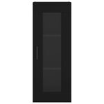 vidaXL Buffet haut Noir 34 5x34x180 cm Bois d'ingénierie