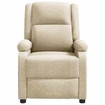 vidaXL Fauteuil de massage Crème Tissu
