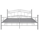 vidaXL Cadre de lit sans matelas gris métal 160x200 cm