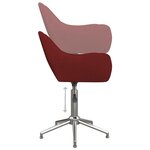 Vidaxl chaise pivotante de salle à manger rouge bordeaux tissu