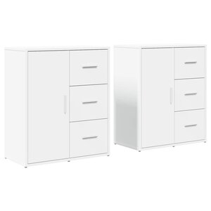 vidaXL Buffets 2 Pièces blanc 60x31x70 cm bois d'ingénierie