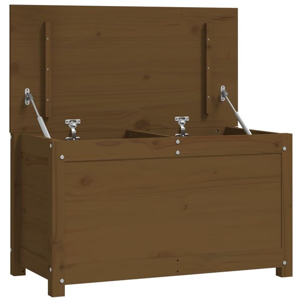 vidaXL Boîte de rangement Marron miel 80x40x45 5 cm Bois massif de pin