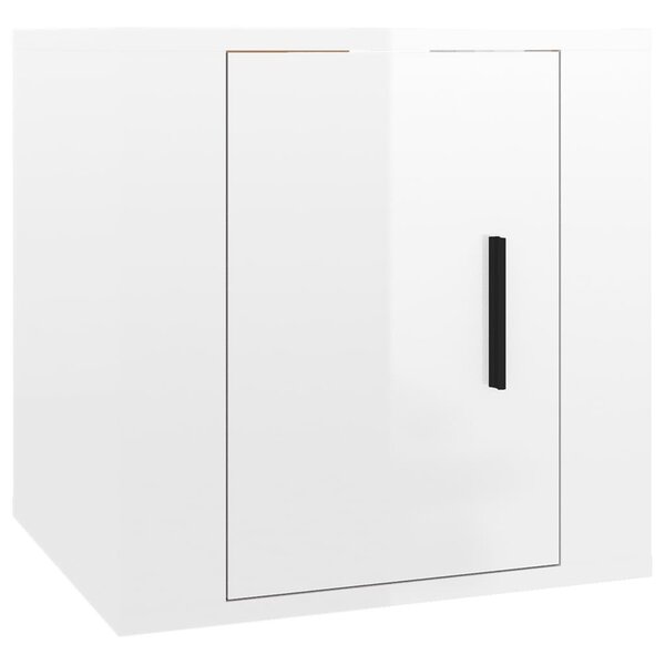 vidaXL Meuble TV mural Blanc brillant 40x34 5x40 cm