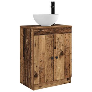 vidaXL Meuble de salle de bain avec évier Bois ancien 54 x 35 x 83 cm