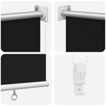 vidaXL Store enrouleur Protection UV Noir 120 x 230 cm Polyester