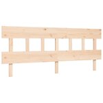 vidaXL Cadre de lit avec tête de lit 200x200 cm bois massif