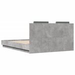 vidaXL Cadre de lit avec tête de lit gris béton 120x200 cm