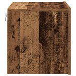 Cabinets de chevet vidaXL avec lumières LED 2 Pièces muraux en vieux bois