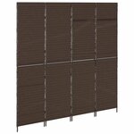 vidaXL Paravent Pliant Manuel Marron 195 x 180 cm polyrotin