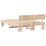 vidaXL Cadre de lit Marron 140 x 200 cm Bois massif en pin