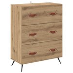 vidaXL Buffet avec étagère 2 Pièces Chêne artisanal Bois d'ingénierie