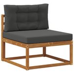 vidaXL Ensemble de canapés d'extérieur 7 pc Naturel et Anthracite