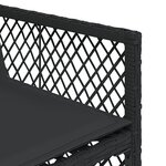 vidaXL Ensemble à manger de jardin 9Pièces coussins noir résine tressée