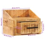 vidaXL Table de nuit 40x30x30 cm en bois brut de manguier