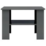 Vidaxl table basse gris brillant 60 x 60 x 42 cm aggloméré