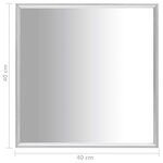 vidaXL Miroir Argenté 40x40 cm