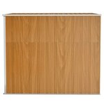vidaXL Abri de jardin mural Marron 118x194x178 cm Métal galvanisé