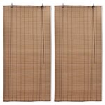 vidaXL Stores roulants en bambou 2 Pièces 80x160 cm Marron
