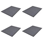 vidaXL Paillassons 4 Pièces PVC Gris 90x60 cm