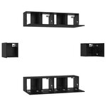 vidaXL Ensemble meuble TV 6 Pièces Chêne noir 60 x 30 x 30 cm