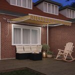 vidaXL Auvent Rétractable Multicolore 350 x 250 cm Polyester et métal