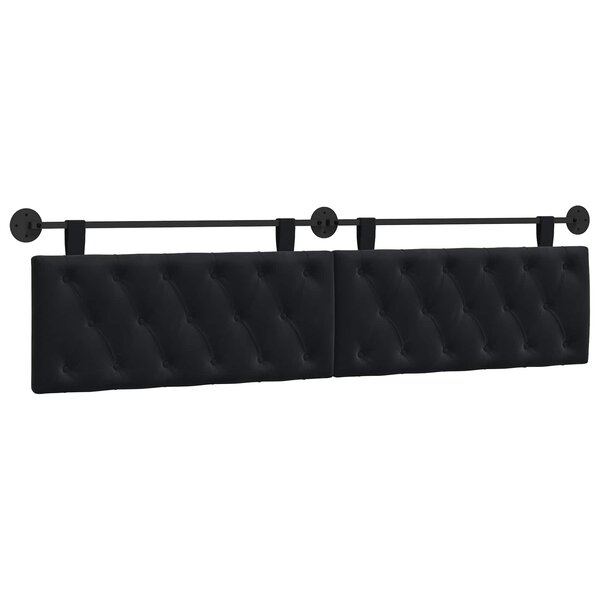 vidaXL Tête de lit suspendue Noir Velours