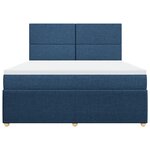 vidaXL Sommier à lattes de lit avec matelas Bleu 180x200 cm Tissu