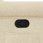 vidaXL Fauteuil inclinable Crème Tissu