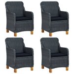 vidaXL Ensemble à manger de jardin 5 Pièces Gris foncé