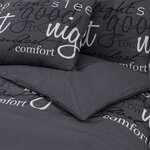 vidaXL Ensemble de housse de couette Noir 135x200 cm Coton