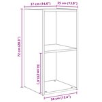 vidaXL Ensemble meuble TV 2 Pièces Bois ancien 72 x 35 x 36.5 cm