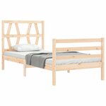 vidaXL Cadre de lit sans matelas 100x200 cm bois massif