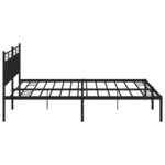vidaXL Cadre de lit métal sans matelas avec tête de lit noir 193x203cm