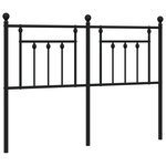vidaXL Tête de lit métal noir 150 cm