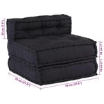 4 poufs modulaires vidaXL en tissu anthracite