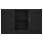 vidaXL Buffet Noir 120 x 30.5 x 70 cm Bois d'ingénierie