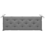 vidaXL Banc de jardin empilable et coussin 159 cm Bois de teck massif