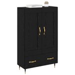 vidaXL Haut Armoire Chêne noir 69 5 x 31 x 115 cm Bois d'ingénierie