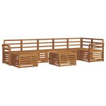 vidaXL Ensemble de canapés d'extérieur 8 Pièces Naturel