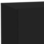 vidaXL Table de chevet avec lumières LED noir 70x36x40 5 cm