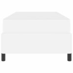 vidaXL Cadre de lit avec matelas Blanc 80 x 200 cm tissu