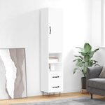 vidaXL Buffet haut Blanc 34 5x34x180 cm Bois d'ingénierie
