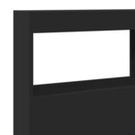 vidaXL Armoire tête de lit avec LED noir 140x17x102 cm